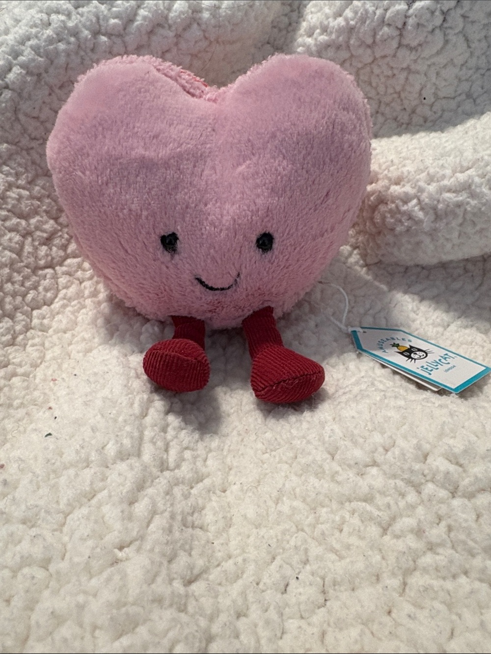BNWT Jellycat Colette Heart Macaron Plush - Pink